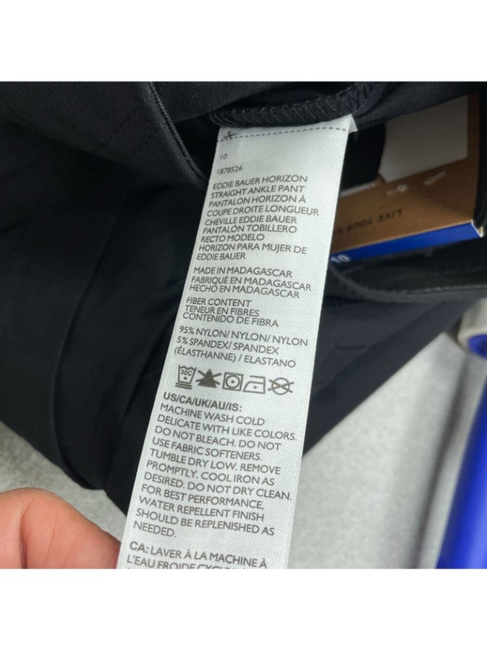 NWT Eddie Bauer Women's 10 Black Horizon Straight Ankle Pant Nylon-Spandex J2074 - Picture 9 of 13